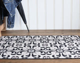 Classic Chenille Black & White Rug 19.5"x 47"