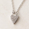 Silver Heart Flutter Necklace