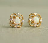 Victorian Opal Stud Earrings