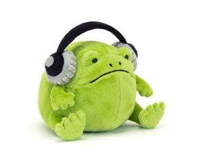 Ricky Rain Frog With Headphones Stuffed Animal