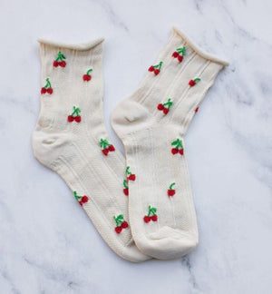 Vintage Cherry Socks