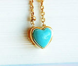 Petite Turquoise Heart Necklace