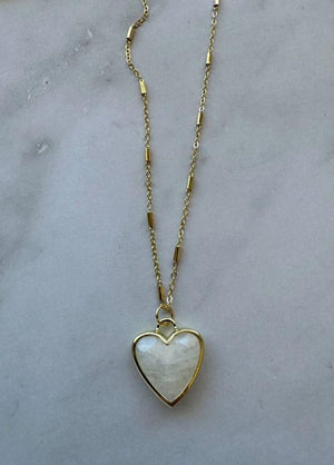 Moonstone Jalsa Heart Necklace