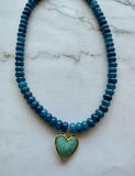 Caia Ocean Jade Heart with Amazonite Necklace