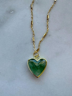 Aventurine Heart Necklace