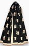 Reversible Cat Scarf Black