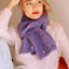 Embroidered Hearts Purple scarf