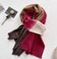 Berry Red/ Brown Ombre Cashmere Blend Scarf