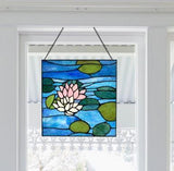 Blue Lotus Pond Stained Glass