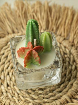 Fairy Castle Cactus Tealight Candle