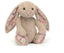 Beige Blossom Bunny Stuffed Animal