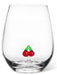 Cherries Stemless Wine Glass