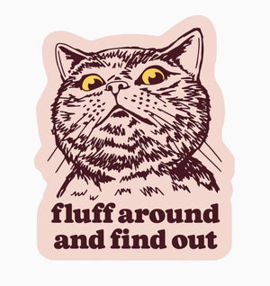 Funny Cat Vinyl Sticker