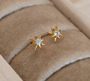 Star Burst Stud Earrings