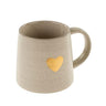 Gold heart Stoneware Mug