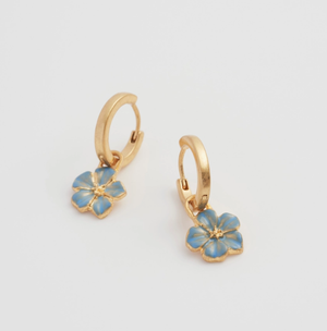 Forget Me Not Huggie Earrings