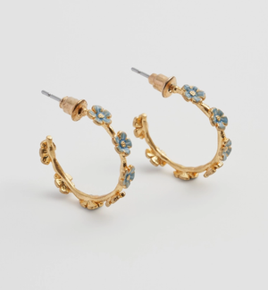 Forget Me Know Hoop Stud Earrings