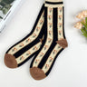 Lolita Black and White Floral Socks