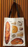 Googly Food Canvas Tote