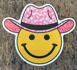 Smiley Face Cowboy Sticker