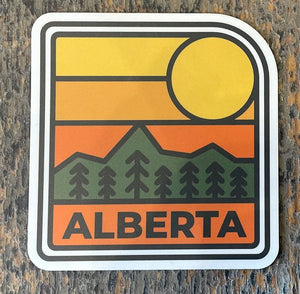 Alberta Sunset Scene Sticker