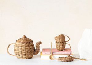 Rattan Tea Set