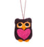 Felt Owl with Heart Ornament