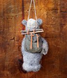 Backpacking Bear Ornament