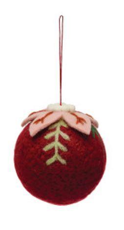 Red Wool Ornament