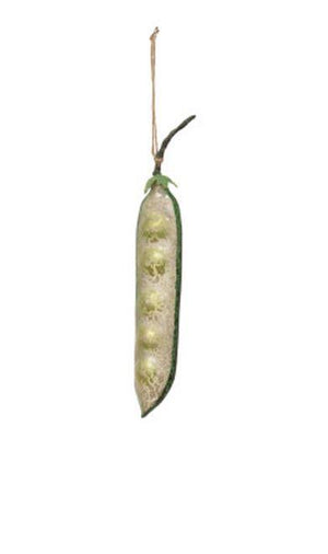 Hand-Painted Pea Pod Ornament